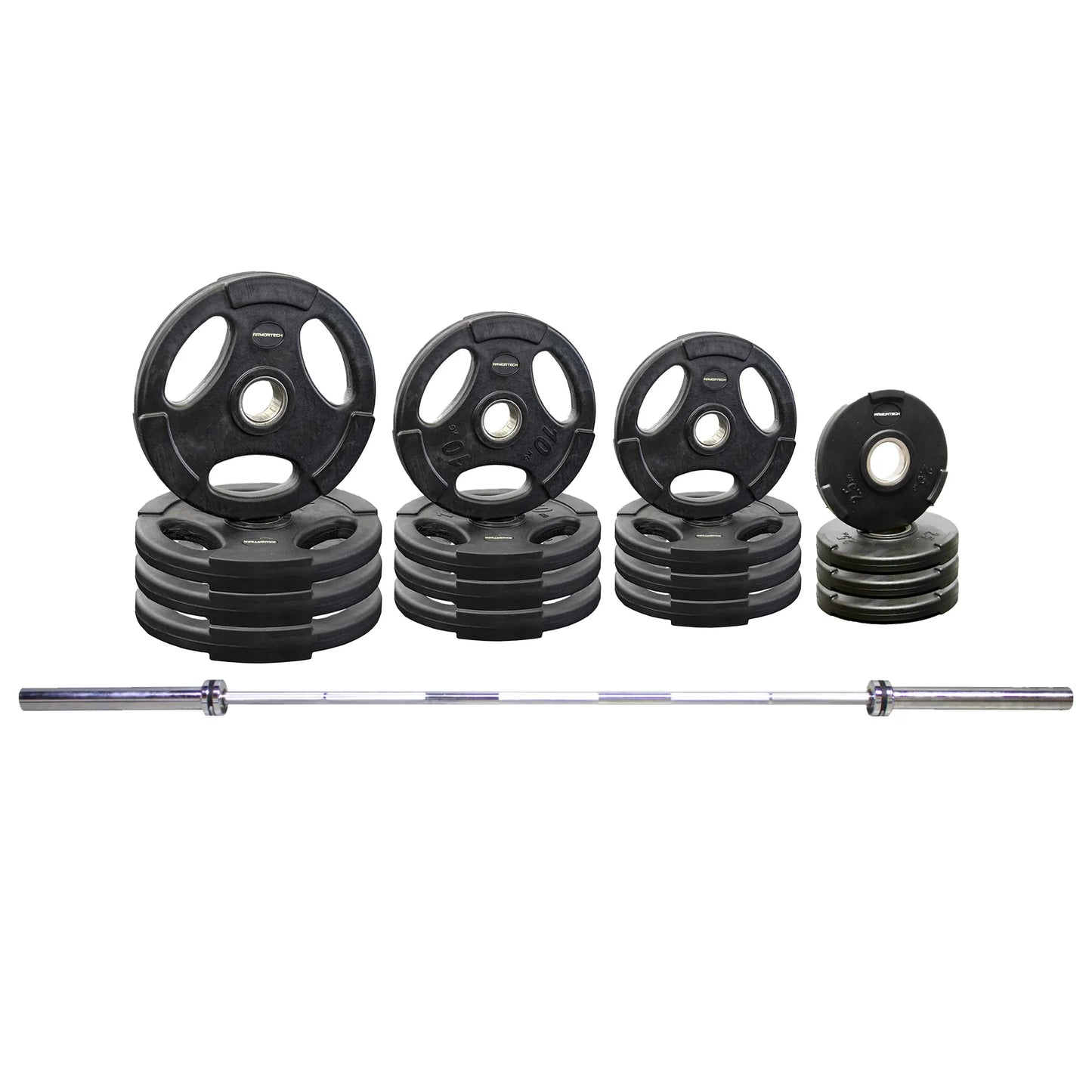 Armortech 170kg Olympic Rubber & Barbell Package