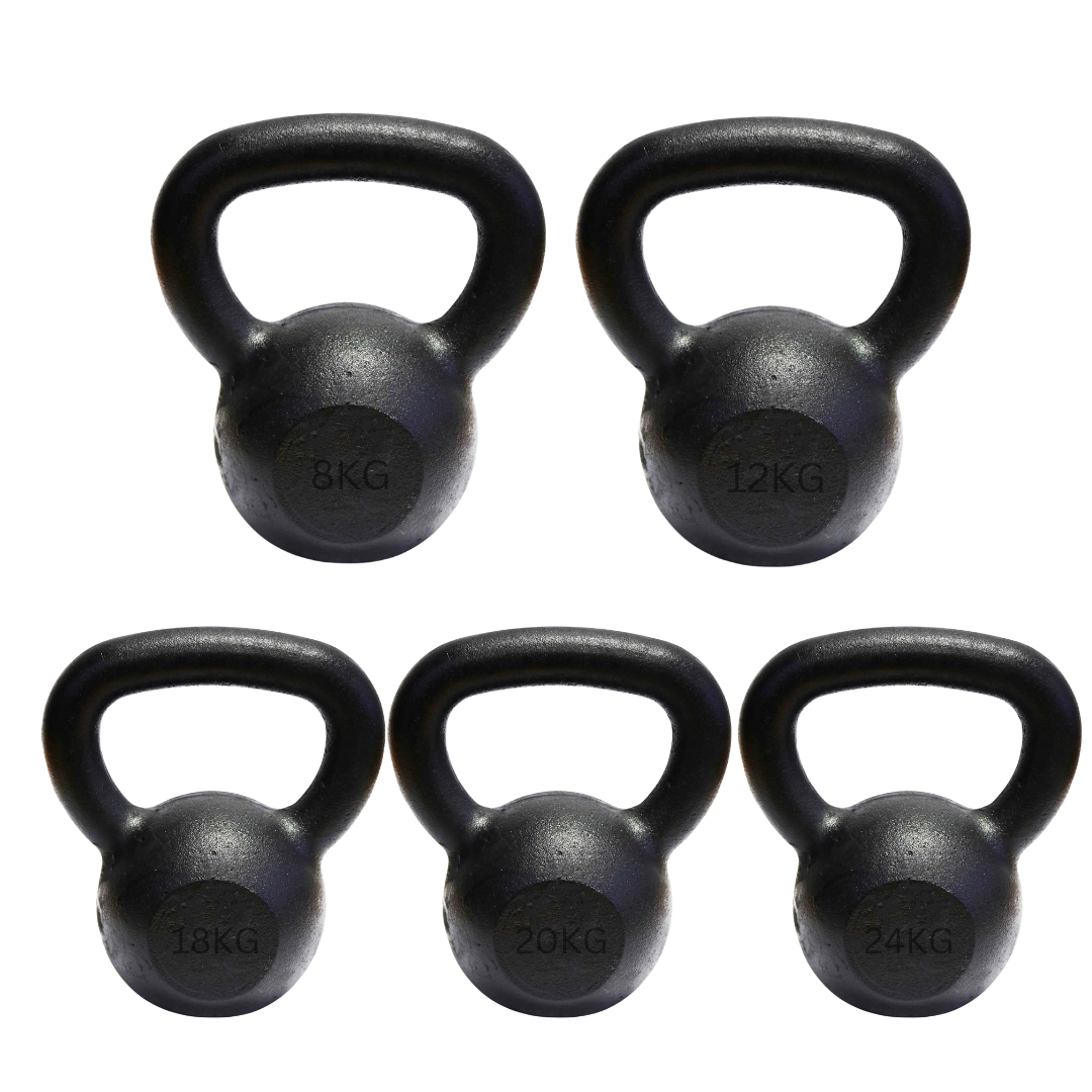 Cast Iron Kettlebell Fab Five Bundle (8, 12, 16, 20, 24)